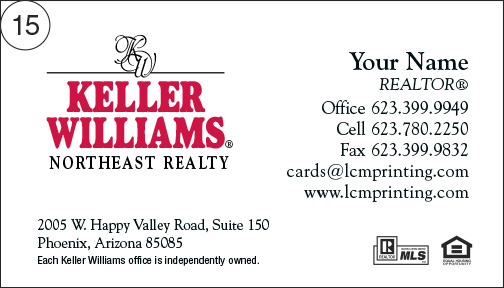Keller Williams Business Card front 15